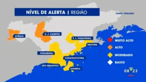 Chuvas Intensas no Vale do Paraíba: Cemaden e Inmet Emitem Alertas Máximos para Alagamentos e Deslizamentos